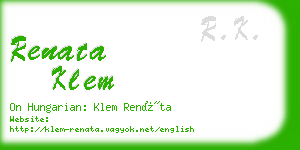 renata klem business card